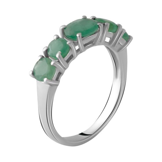 Серебряное кольцо с изумрудом 2.47ct