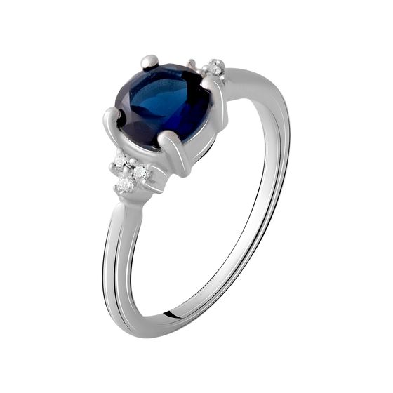 Серебряное кольцо с сапфиром nano 1.269ct