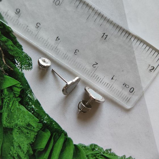 Серебряные серьги с перламутром