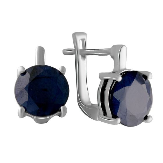 Серебряные серьги с сапфиром 7.485ct