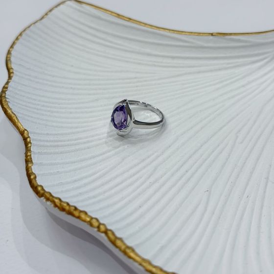 Серебряное кольцо с аметистом 0.4ct