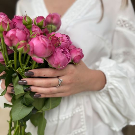 Серебряное кольцо с фианитами