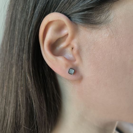 Серебряные серьги с фианитами