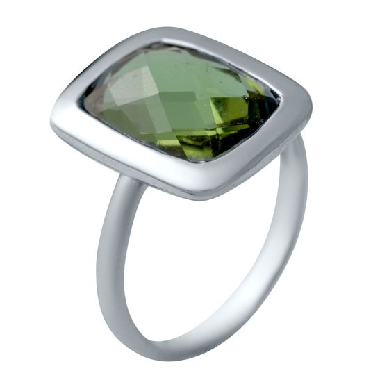 Серебряное кольцо с султанитом 5.9ct