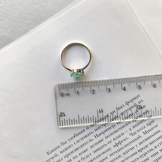 Серебряное кольцо с изумрудом 1.238ct