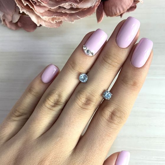 Серебряные серьги с топазом 1.244ct