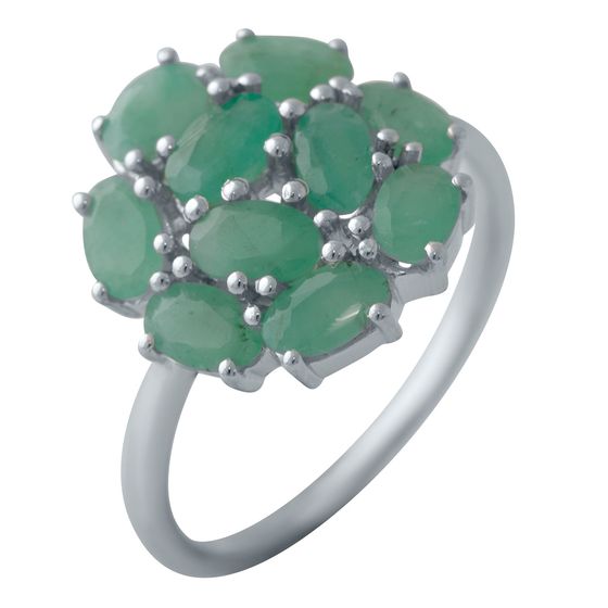 Серебряное кольцо с изумрудом 2.192ct