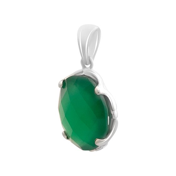 Серебряная подвеска с агатом