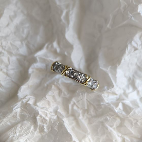 Серебряное кольцо с фианитами