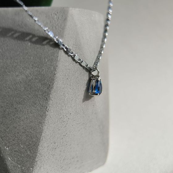 Серебряная подвеска с сапфиром nano 0.517ct