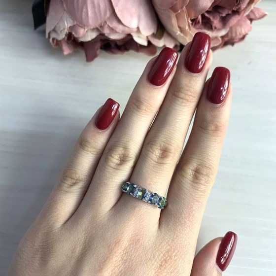 Серебряное кольцо с мистик топазом 1.362ct