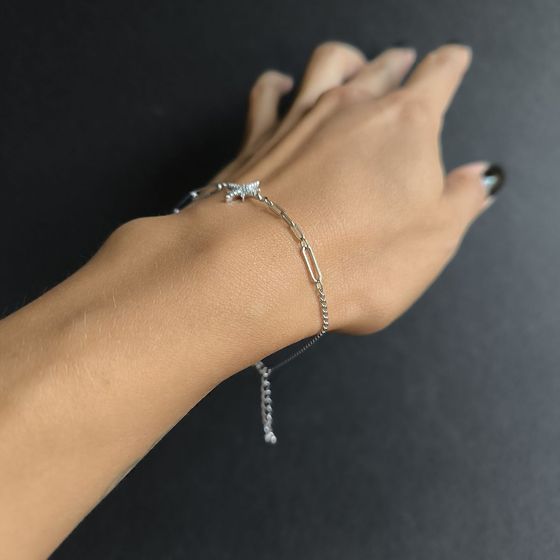 Серебряный браслет с фианитами Серебряный браслет с фианитами