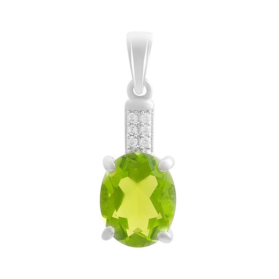 Серебряная подвеска с хризолітом 2.236ct