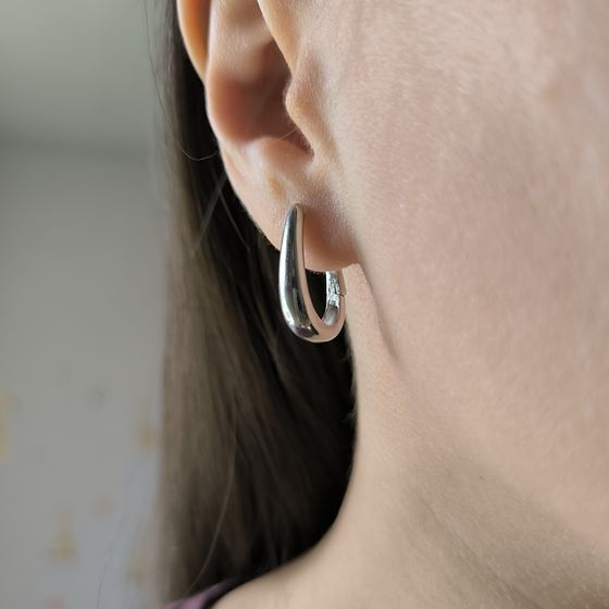 Серебряные серьги без камней