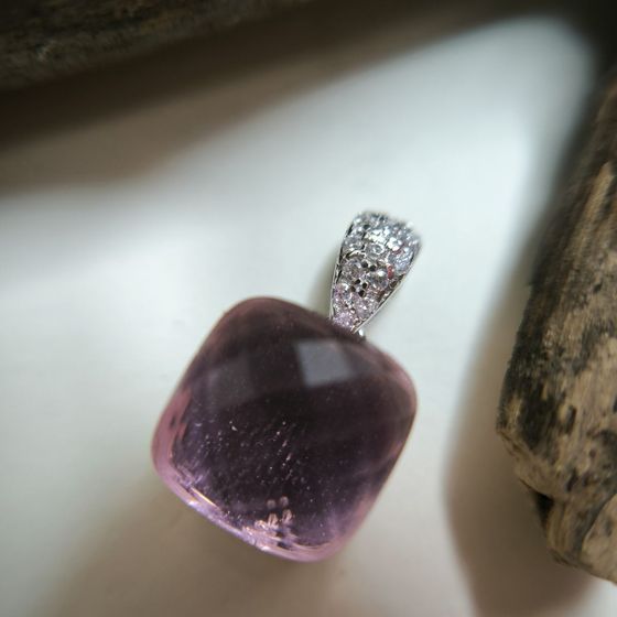 Серебряная подвеска с фианитами