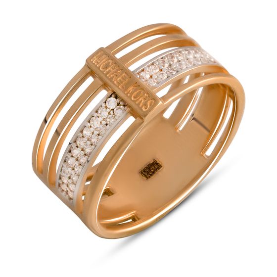 Золотое кольцо с фианитами 0.4ct
