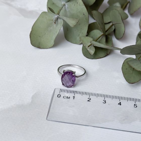 Серебряное кольцо с александритом 5.95ct