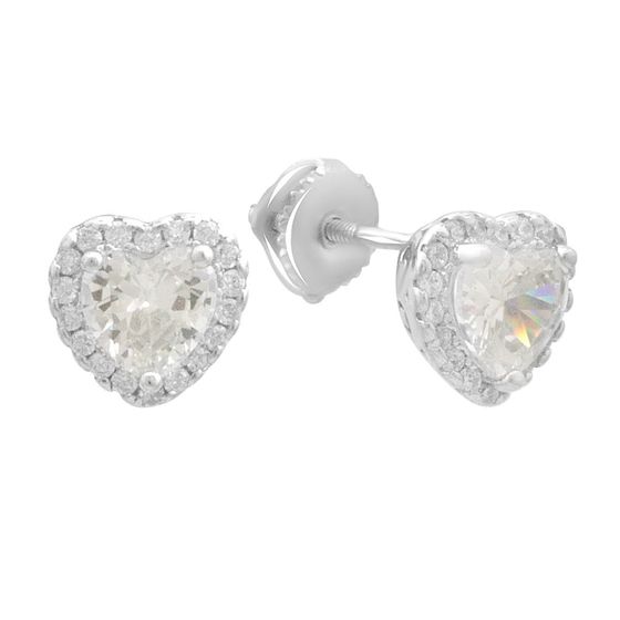 Серебряные серьги с фианитами