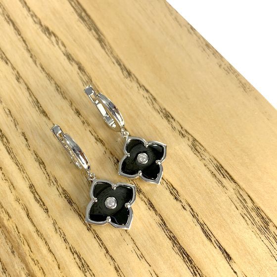 Серебряные серьги с керамикой