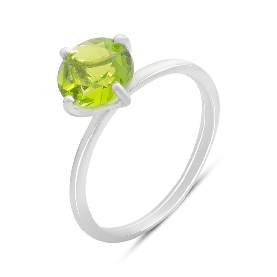 Серебряное кольцо с хризолітом 2.92ct