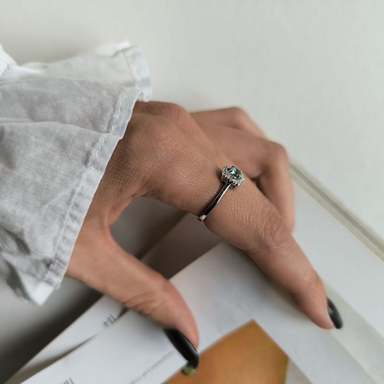 Серебряное кольцо с мистик топазом 0.358ct