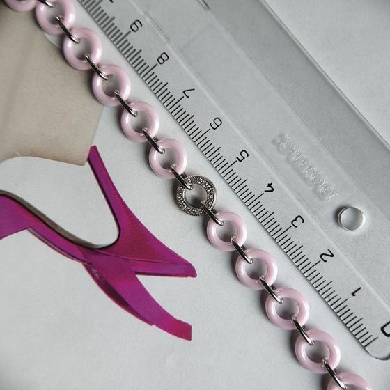 Серебряный браслет с керамикой