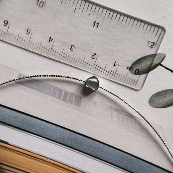 Серебряное колье с перламутром