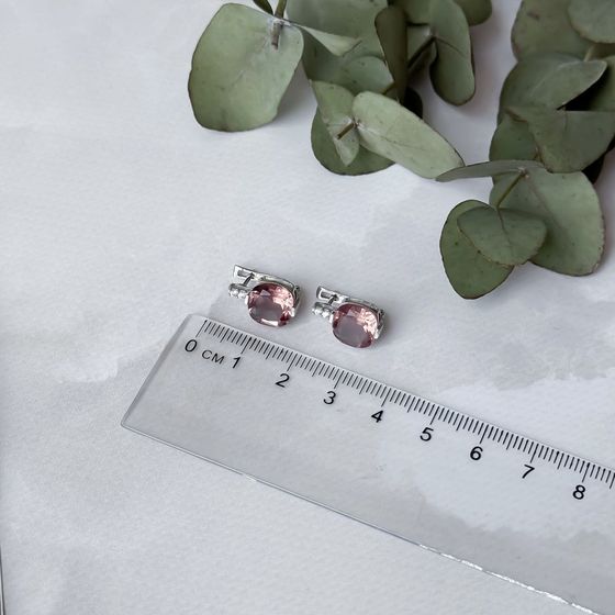 Серебряные серьги с султанитом 5.671ct