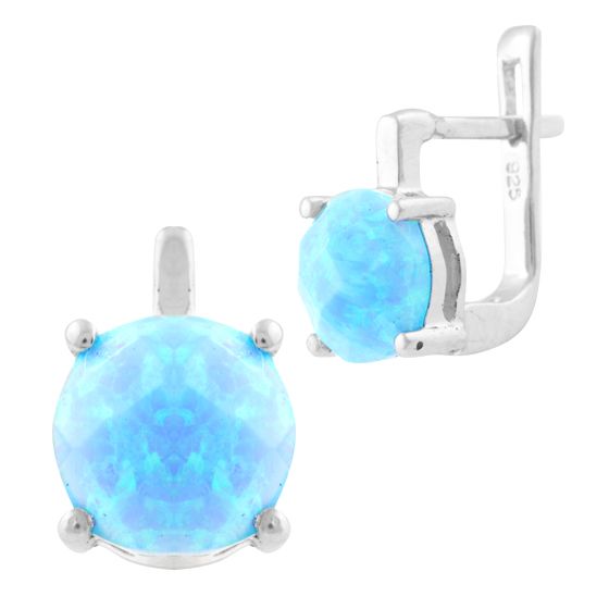 Серебряные серьги с опалом 2.3ct
