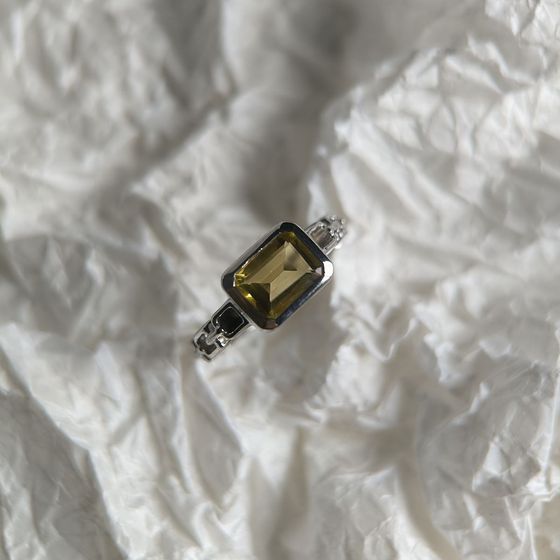 Серебряное кольцо с цитрином nano 1.418ct