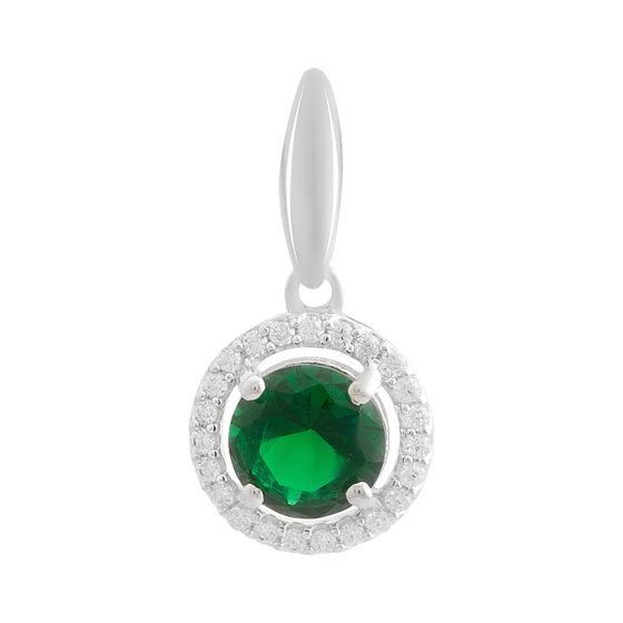 Серебряная подвеска с изумрудом nano 1.995ct
