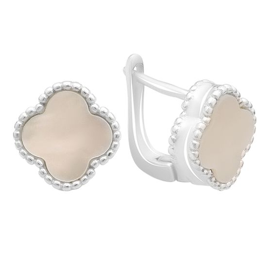 Серебряные серьги с перламутром