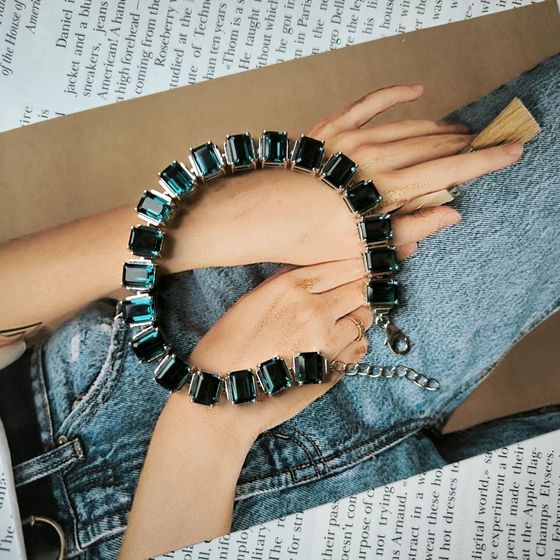 Серебряный браслет с топазом Лондон Блю