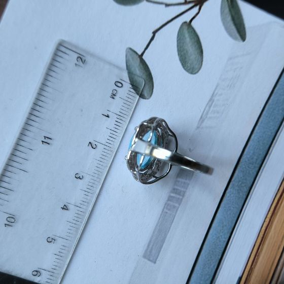 Серебряное кольцо с топазом 6.5ct