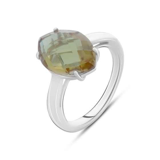 Серебряное кольцо с султанитом 5.138ct