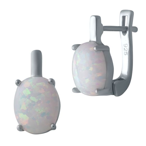 Серебряные серьги с опалом 1.772ct