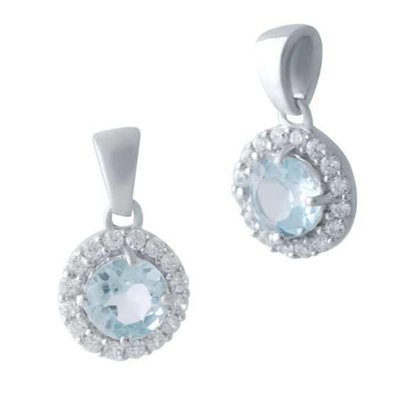 Серебряная подвеска с топазом 0.828ct