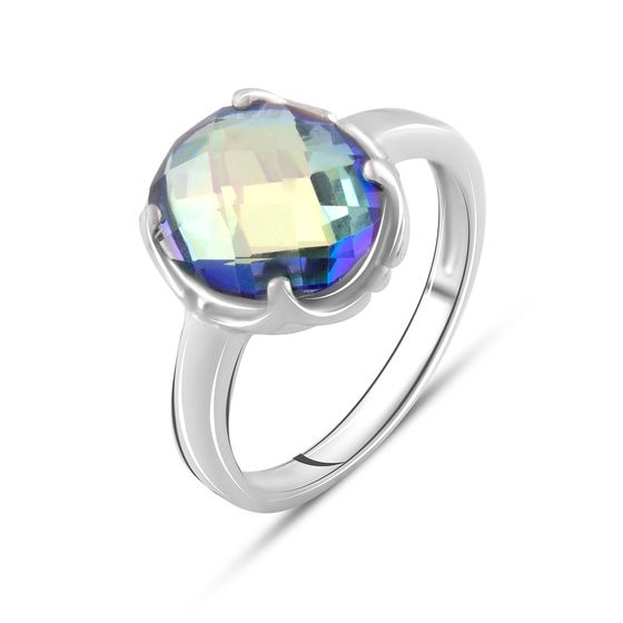 Серебряное кольцо с мистик топазом