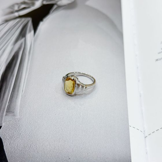 Серебряное кольцо с цитрином nano 3.2ct