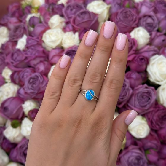 Серебряное кольцо с опалом 1.025ct