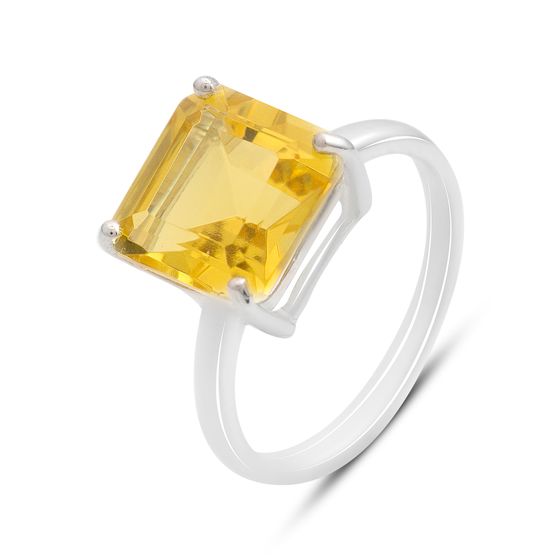Серебряное кольцо с цитрином nano 4.52ct