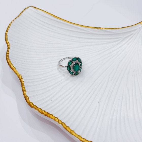 Серебряное кольцо с агатом 2.941ct