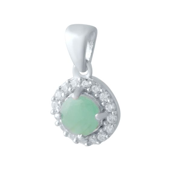 Серебряная подвеска с изумрудом 0.733ct