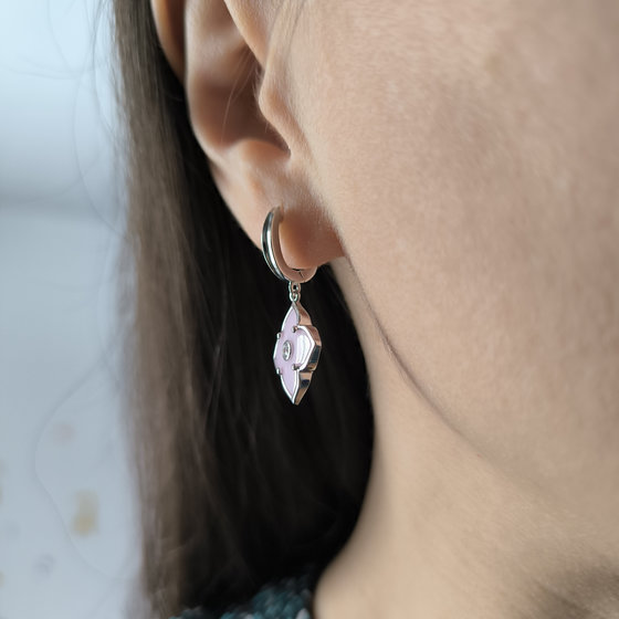Серебряные серьги с керамикой