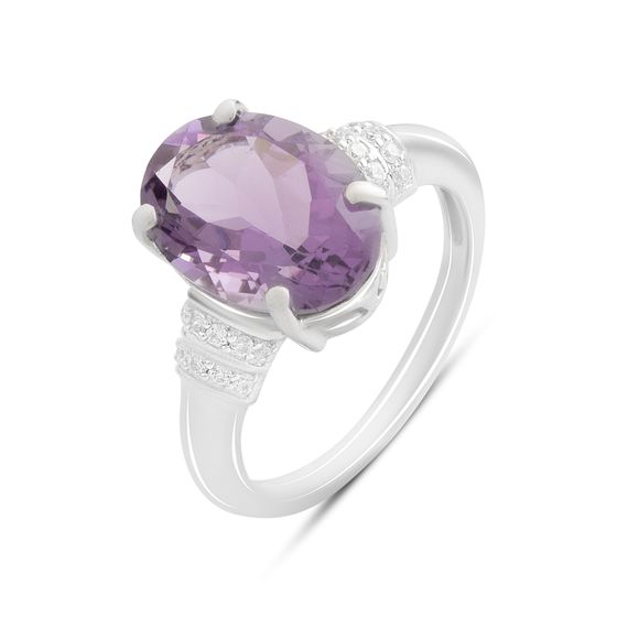 Серебряное кольцо с аметистом 5.397ct