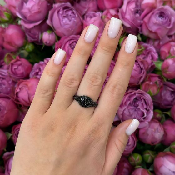 Серебряное кольцо с фианитами