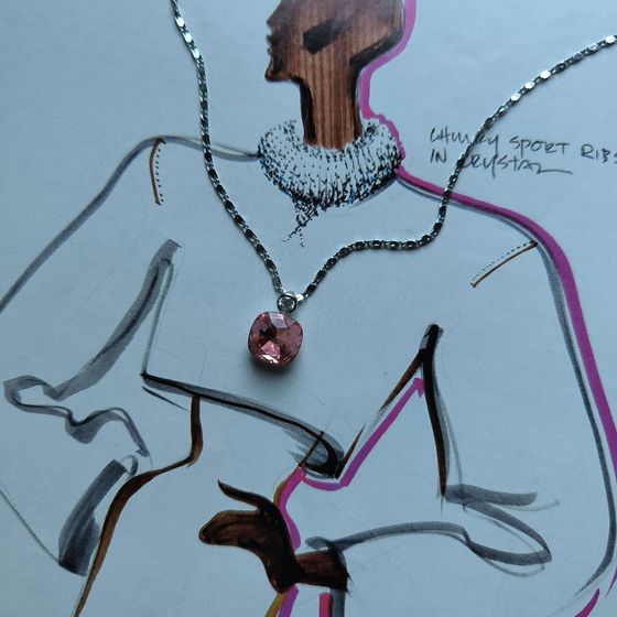 Серебряная подвеска с фианитами