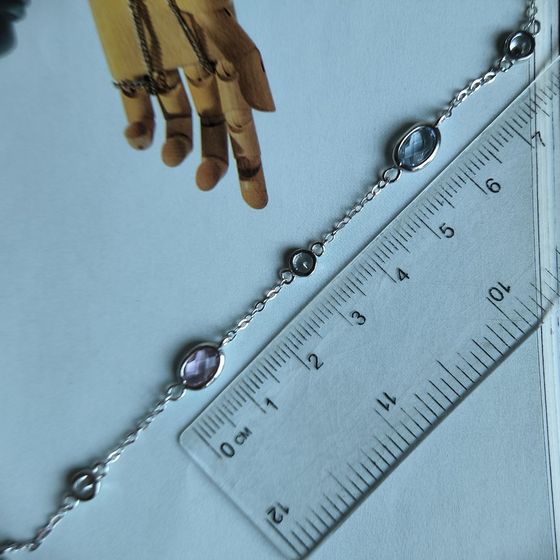 Серебряный браслет с фианитами