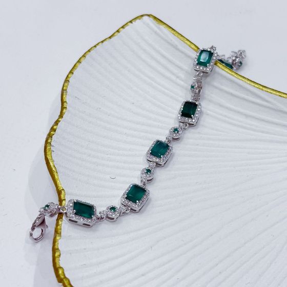 Серебряный браслет с агатом 8.955ct