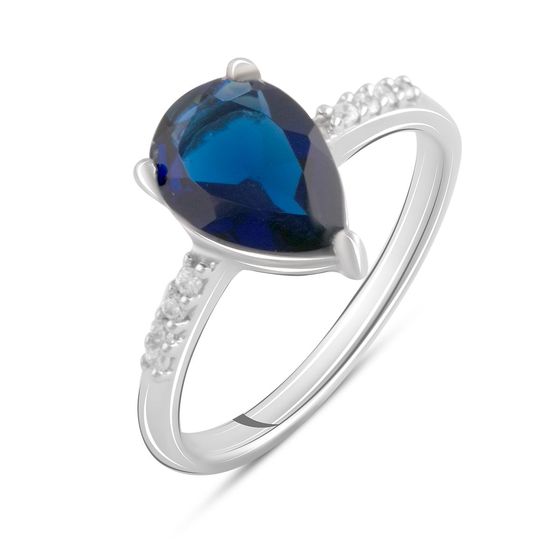 Серебряное кольцо с сапфиром nano 1.703ct